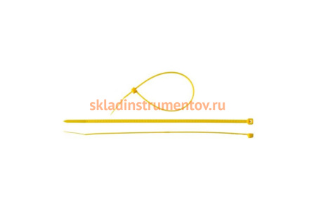 Нейлоновый хомут Зубр МАСТЕР желтый, 2,5 мм x 150 мм, 100 шт 309050-25-150