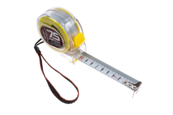 Рулетка РемоКолор Т3, прозрачный корпус из ABS-пластика, трехслойное покрытие ленты, 15-1-527