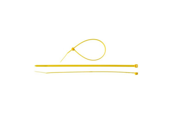 Нейлоновый хомут Зубр МАСТЕР желтый, 2,5 мм x 150 мм, 100 шт 309050-25-150