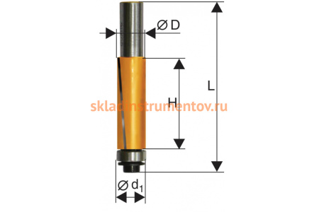 Фреза кромочная прямая (19х25.4 мм; хвостовик 8 мм) Энкор 46164
