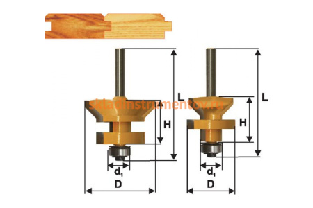 Набор фрез для изготовления вагонки (2 шт; хвостовик 8 мм) Энкор 46520