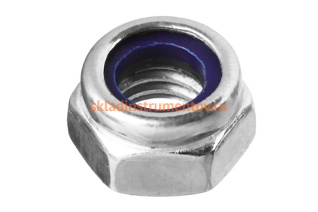 Гайка с нейлоновым кольцом ЗУБР DIN 985, M6, 5 кг, (примерно 2471 шт.) кл. пр. 6, оцинкованная 303580-06