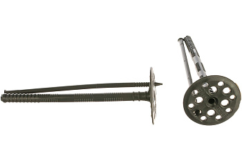 Дюбель Зубр для изоляционных материалов полипропиленовый, пластиковый стержень, 10х160 мм, 100 шт, 4-301505-10-160_z01