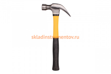 Молоток-гвоздодер, фибергласовая рукоятка Biber Профи 600г 6/24 тов-080754