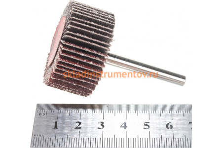 Круг шлифовальный лепестковый с оправкой на шпильке (40х20х6 мм; P60) MESSER 11-40-060