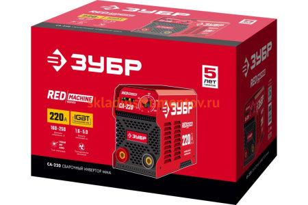 Инверторный сварочный аппарат Зубр 220 А, СА-220