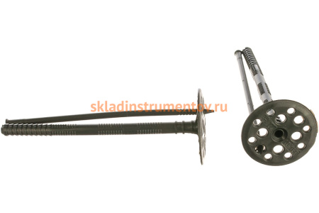 Дюбель Зубр для изоляционных материалов полипропиленовый, пластиковый стержень, 10х160 мм, 100 шт, 4-301505-10-160_z01