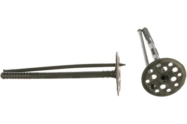 Дюбель Зубр для изоляционных материалов полипропиленовый, пластиковый стержень, 10х160 мм, 100 шт, 4-301505-10-160_z01