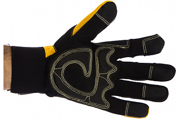 Защитные перчатки от вибрации Jeta Safety черно-желтые JAV01-9/L