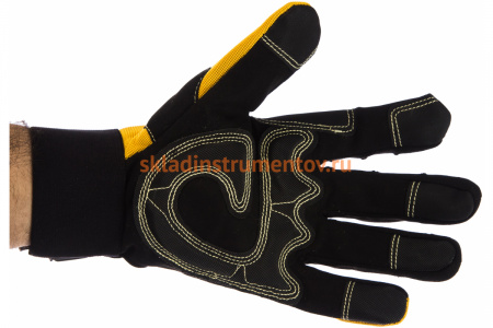 Защитные перчатки от вибрации Jeta Safety черно-желтые JAV01-9/L