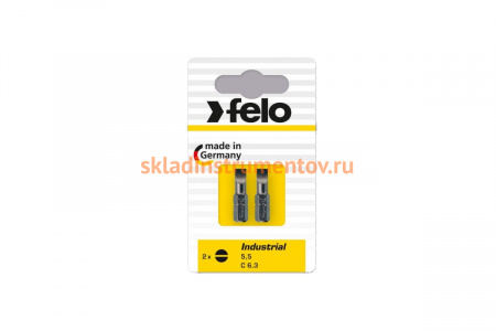 Бита Плоская шлицевая 5,5X1X25, 2шт Felo 02052036