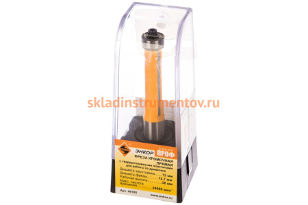 Фреза кромочная прямая (12.7х38 мм; хвостовик 12 мм) по дереву Энкор 46165