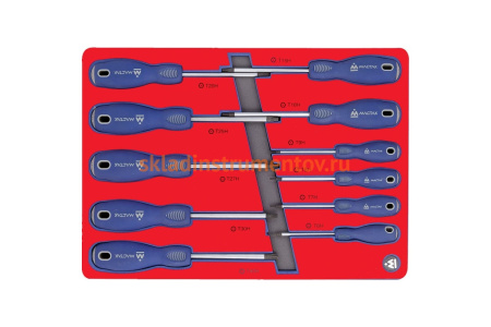 Набор отвёрток TORX, ложемент, 11шт МАСТАК 5-4411