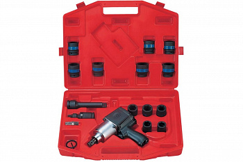 Пневматический ударный гайковерт с комплектом ударных головок (18 предметов) KING TONY 64115MP