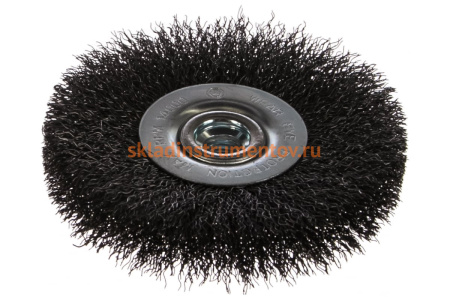 Щетка дисковая цилиндрическая с гофрированной стальной проволокой Мастер 072 (115 мм; М14) Профоснастка 20107002