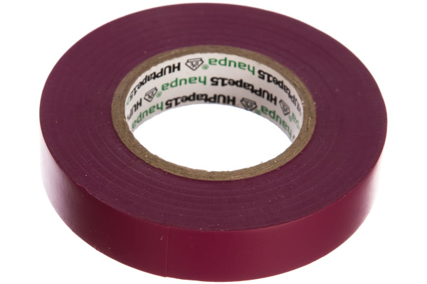 Изолента ПВХ HAUPA цвет фиолетовый, шир.15мм, длина 20 м, d 74 мм 263834