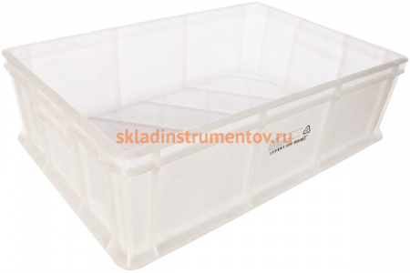 Морозостойкий сплошной ящик Тара.ру 600х400х180 мм, белый 16421