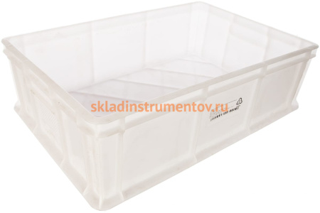Морозостойкий сплошной ящик Тара.ру 600х400х180 мм, белый 16421