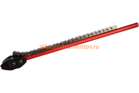 Двуконцевой двусторонний цепной трубный ключ REKON до 4" 029004
