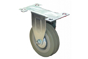 Колесо серая мягкая резина неповоротное FCG55 125 мм MFK-TORG 5052125М