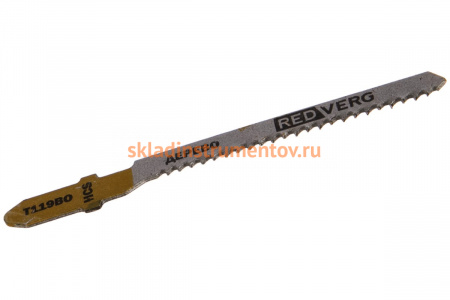 Пилка для лобзика по дереву, ДСП T119BO криволинейный рез, HCS 2 шт. REDVERG 6623539