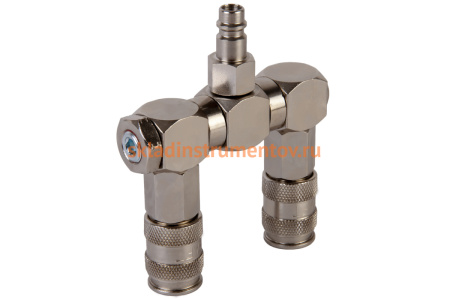 Разветвитель пневматический с вращающимися соединениями ( 2 выхода рапид EURO) WIEDERKRAFT WDK-83RLL