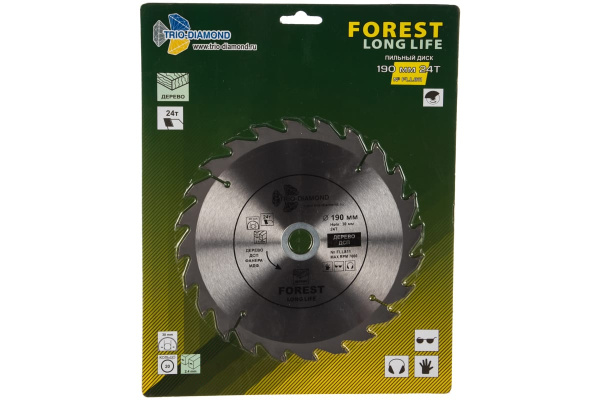 Диск пильный по дереву (190х30 мм; 24Т) TRIO-DIAMOND FLL811