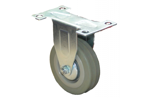 Колесо серая мягкая резина неповоротное FCG42 100 мм MFK-TORG 5052100М