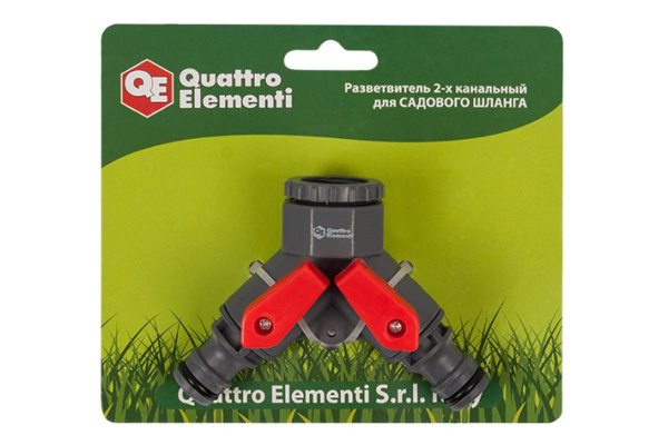 Разветвитель двухканальный (1/2"; 3/4") QUATTRO ELEMENTI 646-027