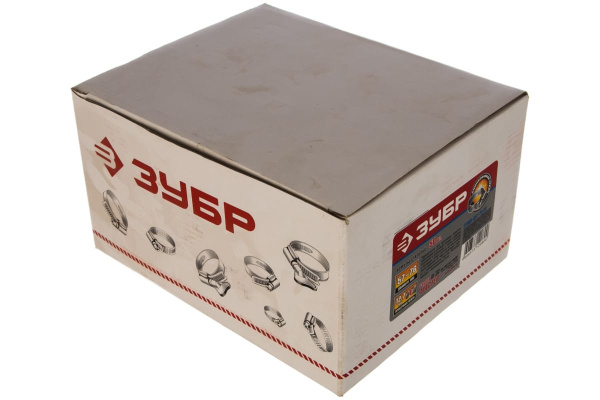 Стальные хомуты Зубр МАСТЕР с просечной лентой ПЛ-12,7, 57-76мм, 50шт 37805-057-76-50