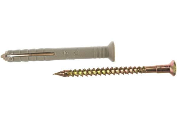 Дюбель-гвоздь полипропиленовый с потайным бортиком 1600 шт. (6х50 мм; ТФ0) Зубр 4-301340-06-050