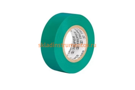 Изолента Truper акрил 18 м, ширина 19 мм, зеленая M-33V 12502