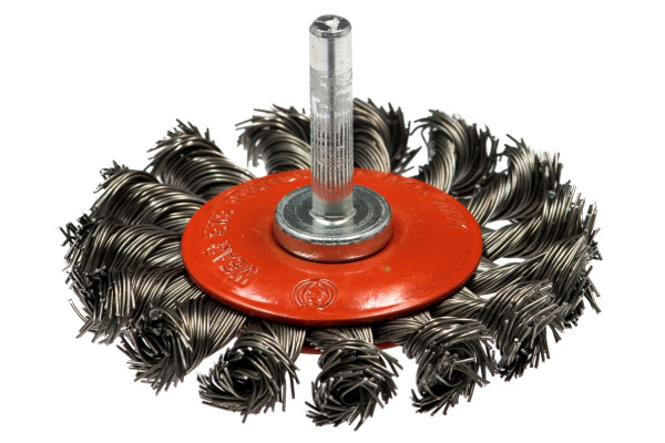 Щетка дисковая со жгутовой стальной проволокой Эксперт 485 (75 мм; хвостовик 6 мм) Профоснастка 20710001