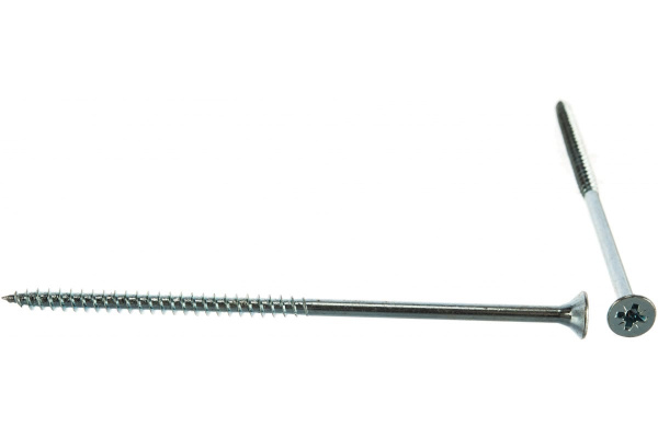 Универсальные шурупы для дерева, ДСП, ДВП Зубр оцинкованные, PZ, 6,0x140мм, ТФ7, 4 штуки 4-300377-60-140