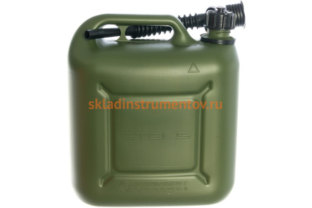 Канистра для ГСМ вертикальная, 10 л пластиковая, усиленная STELS 53126