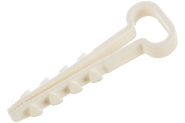 Дюбель-хомут для плоского кабеля Зубр ДХ-П, 12 мм, 100 шт, нейлоновый 30912-12