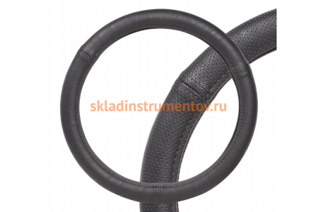 Оплетка на руль Airline перфорированная кожа, черная, 37-39 см М AWC-RS-11M