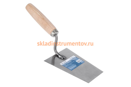 Кельма каменщика (трапеция, 140x60 мм, углеродистая сталь, дерев. рукоятка) РемоКолор 28-1-078