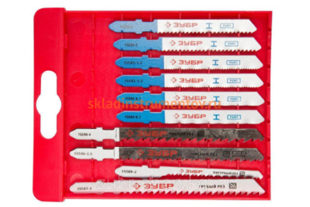 Набор пилок "ЭКСПЕРТ" 10 шт. по дереву/металлу для электролобзиков Зубр 15586-H10