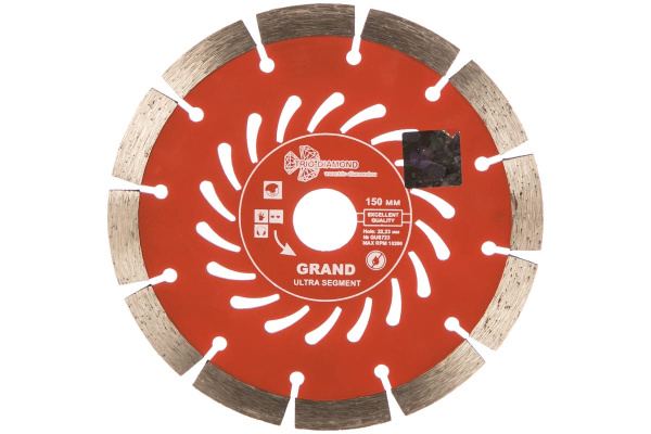 Диск алмазный отрезной Сегментный Grand hot press (150х22.23 мм) TRIO-DIAMOND GUS723 Диск алмазный отрезной Сегментный Grand hot press (150х22.23 мм) TRIO-DIAMOND GUS723