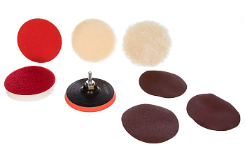 Набор насадок полировальных 7 шт. (125 мм) для дрели Зубр 3591-125-H7