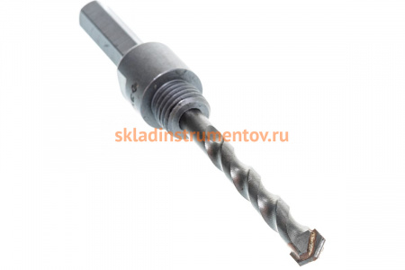 Державка ПРОФИ (HEX12.5; М16; сверло ВК8 10х100 мм) для коронок универсальных Зубр 29515