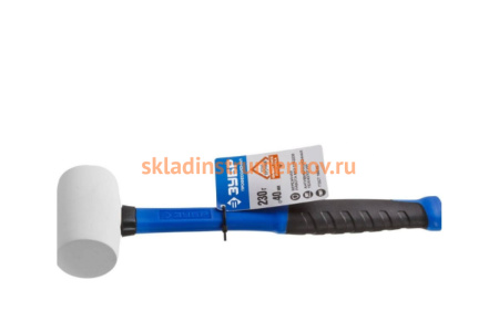 Киянка с фиберглассовой ручкой ЗУБР ПРОФЕССИОНАЛ резиновая белая, 230г 20531-230_z02