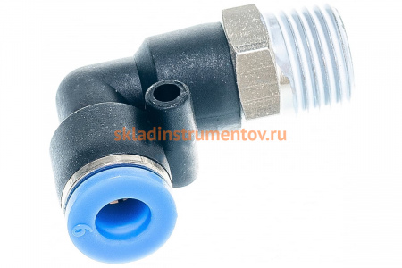 Фитинг угловой для пластиковых трубок (6 мм; 1/4М) ROCKFORCE RF-SPL06-02