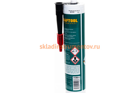 Силикатный герметик KRAFTOOL KRAFTSIL FR150 300мл, огнеупорный, черный 41260-4