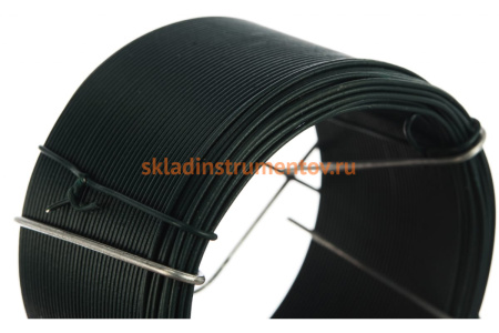 Проволока с ПВХ покрытием СИБРТЕХ зеленая 0,9мм длина 50м 47770