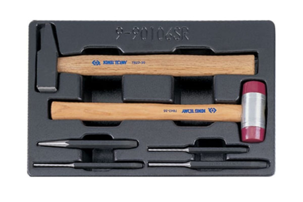 Набор выколоток и керн с молотками (ложемент, 6 предметов) KING TONY 9-90106SR