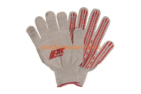 Перчатки JTC х/б с ПВХ напылением и логотипом 10 кл. XB1052
