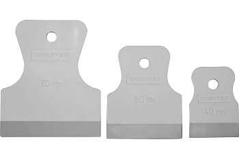 Набор резиновых шпателей 40/60/80мм, черные КУРС 06852