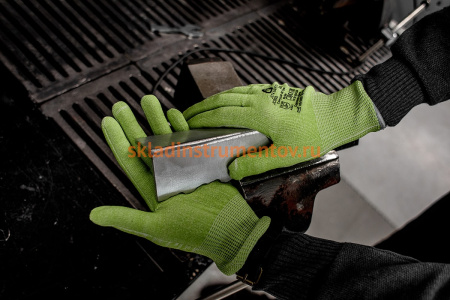 Перчатки из полиэтиленовой пряжи от порезов Jeta Safety Самурай 02 Грин, 5 класс, размер XL, JC051-С02/XL/10 Перчатки из полиэтиленовой пряжи от порезов Jeta Safety Самурай 02 Грин, 5 класс, размер XL, JC051-С02/XL/10